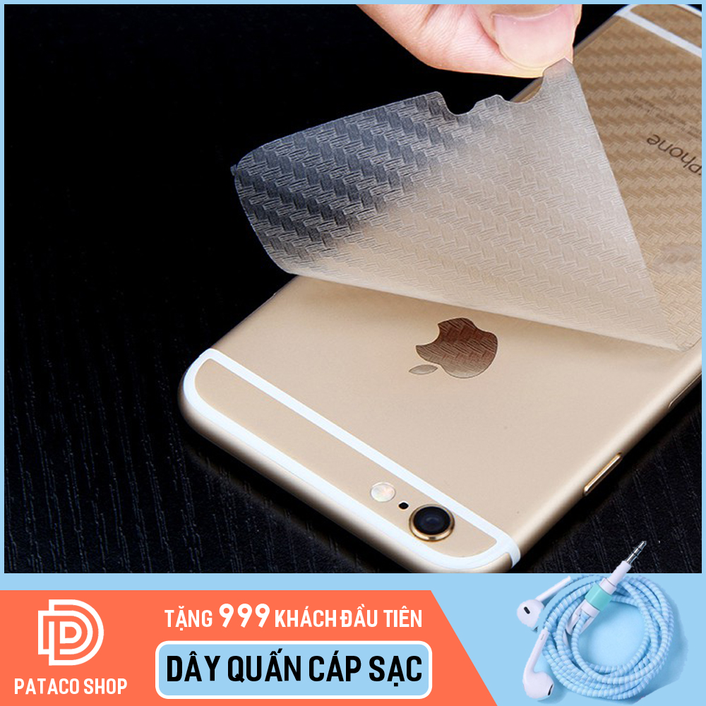 Dán mặt lưng điện thoại iphone carbon chống vân tay 5/5s/6/6plus/6s/6s plus/6/7/7plus/8/8plus/x/xs/xs max/11/11 pro/11 promax cako70
