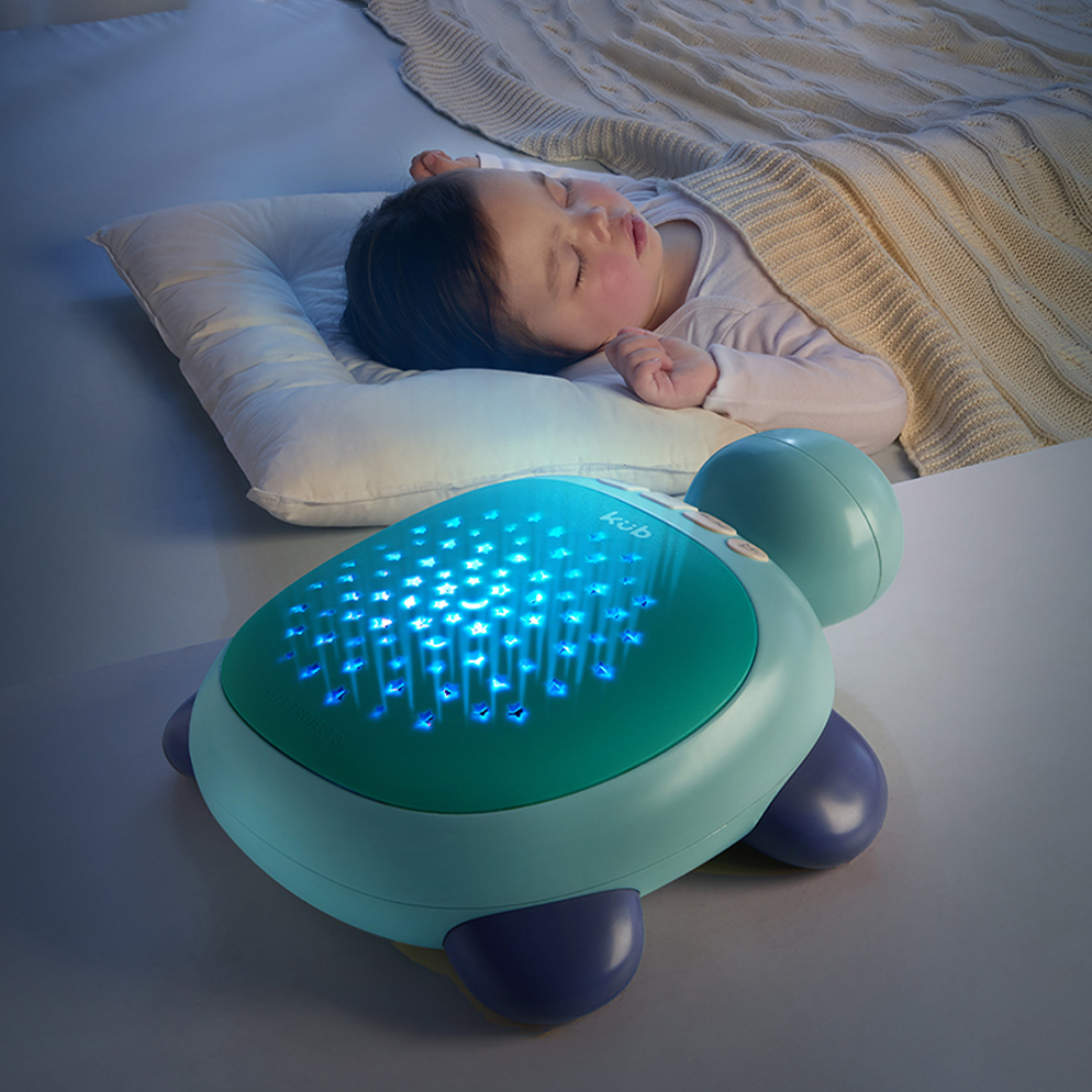 Máy tạo tiếng ồn trắng White Noise KUB, rùa con phát tiếng ru ngủ có đèn ngôi sao đa màu sắc giúp bé dễ ngủ ngon sâu giấc