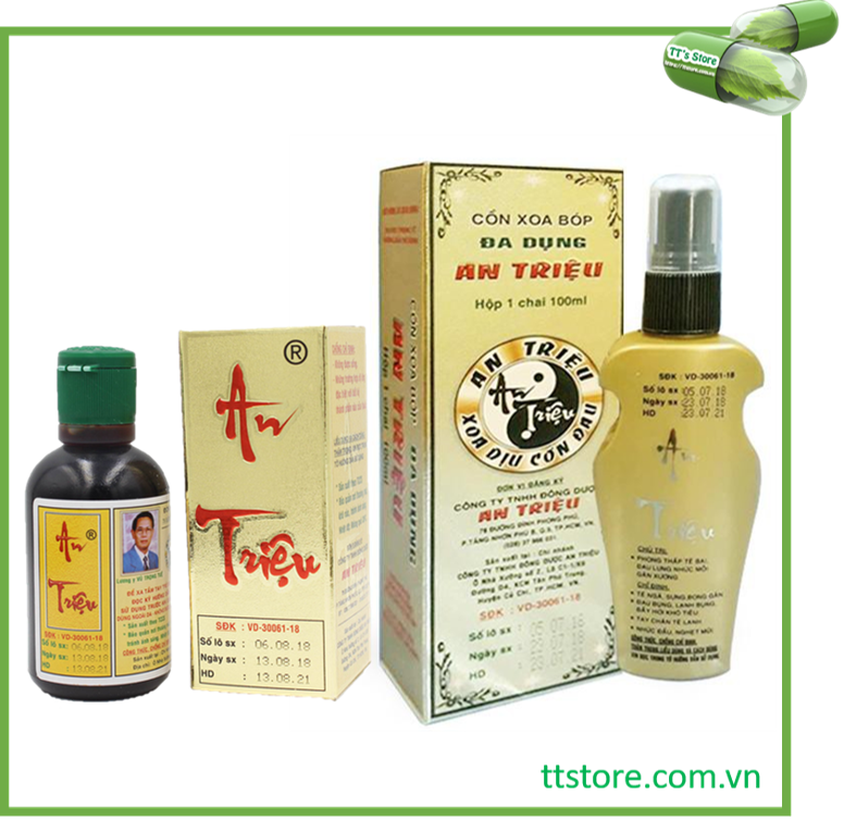 Cồn xoa bóp An Triệu - Dầu xoa bóp đa dụng