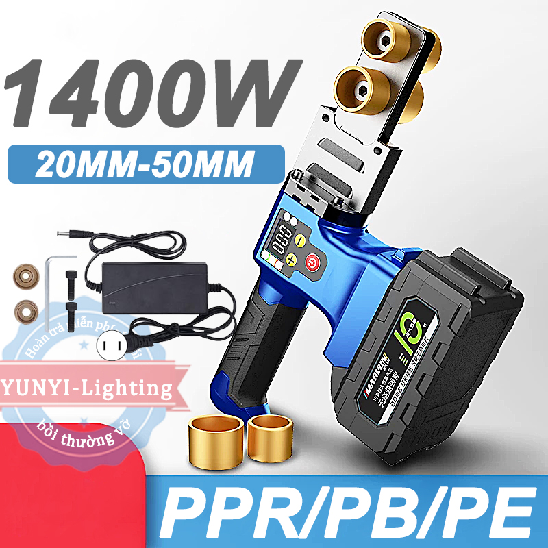 Máy hàn nhiệt ống nước pin 21v,máy hàn ống nhiệt ppr pin 288vf,máy hàn ống nước nóng 20-50mm,máy hàn nhiệt ppr pin1400W,bảo hành 1 năm