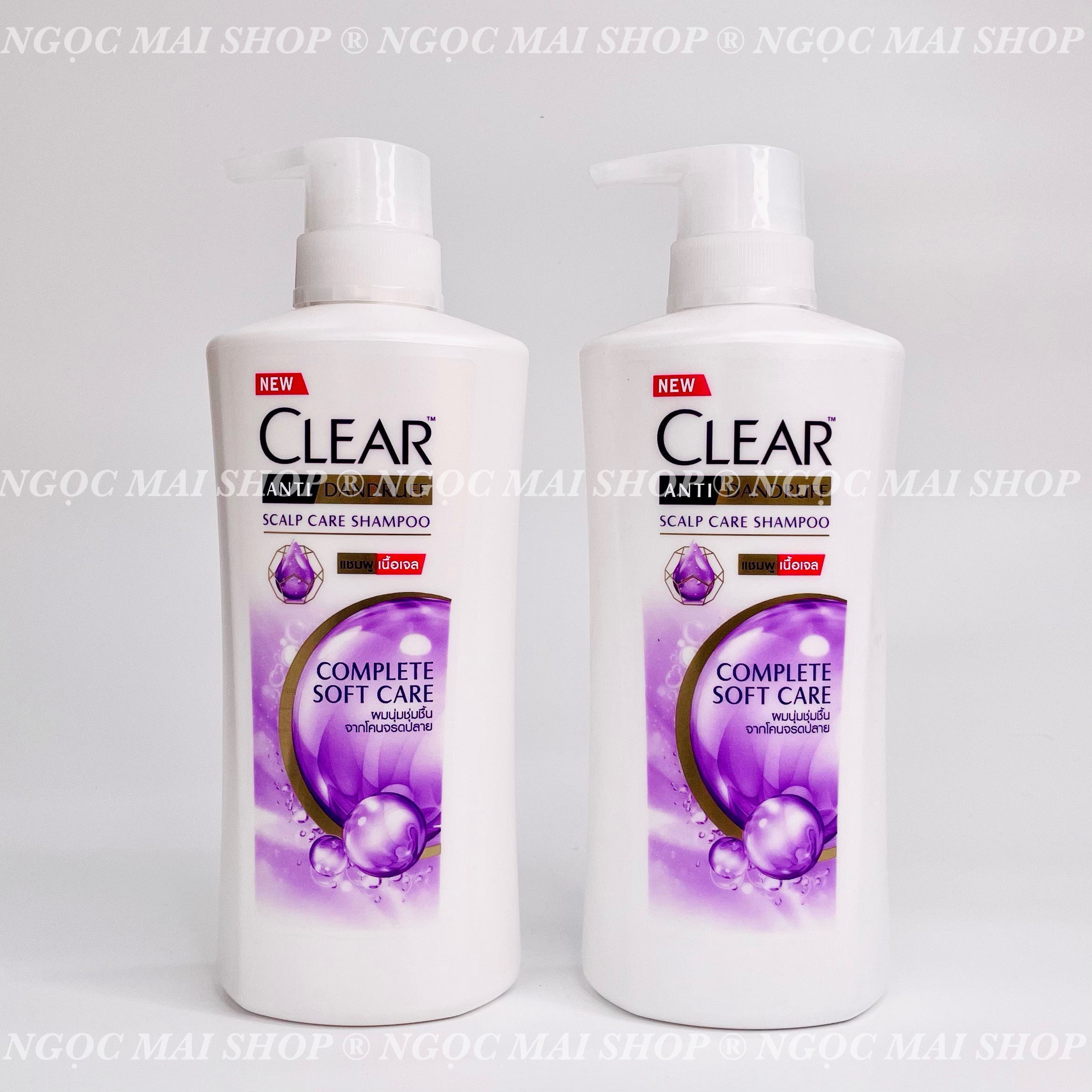 Dầu gội clear tím soft care siêu mềm tóc 435ml thái lan