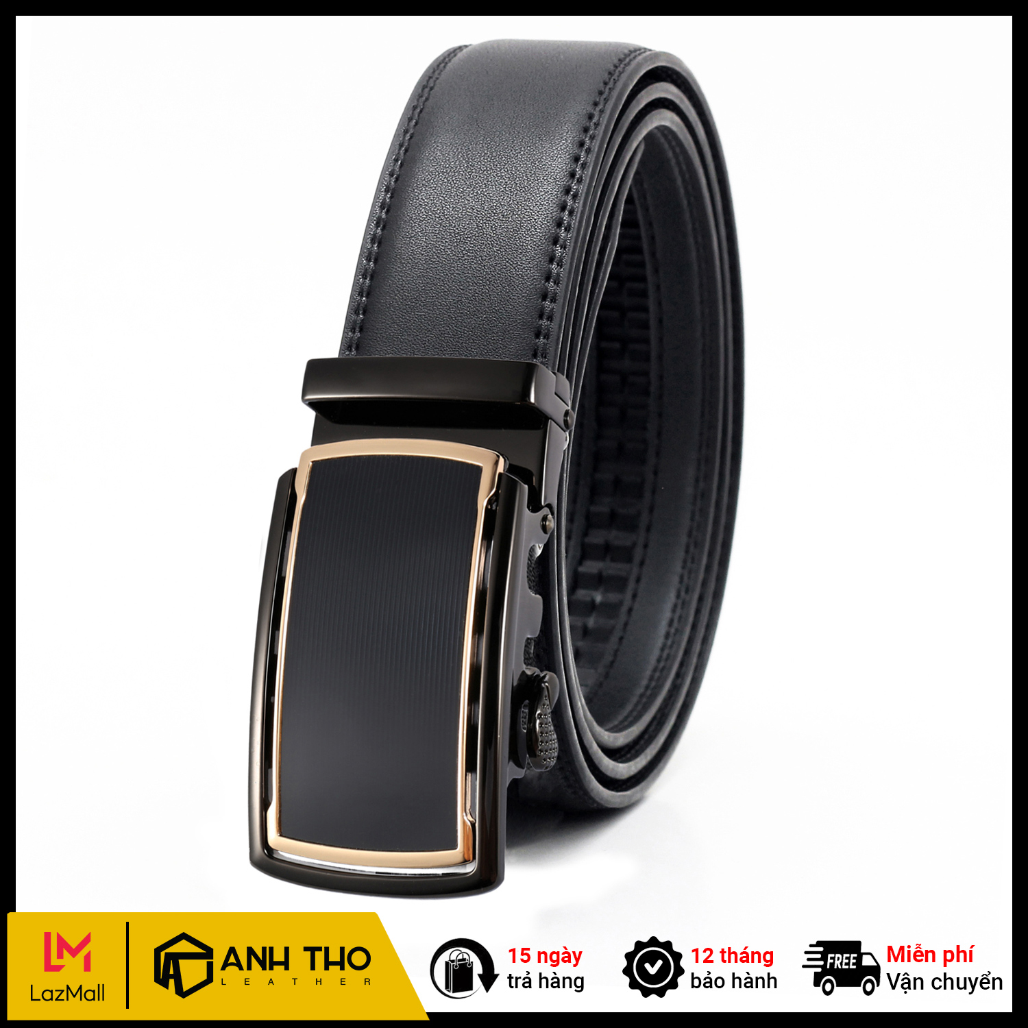 Thắt lưng nam da bò at leather p152