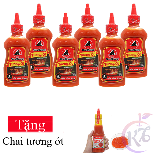 Combo 6 chai Tương ớt Nam dương Cay đặc biệt chai 250g Tặng 1 chai tương ớt - tương ớt 3 THẬT siêu c