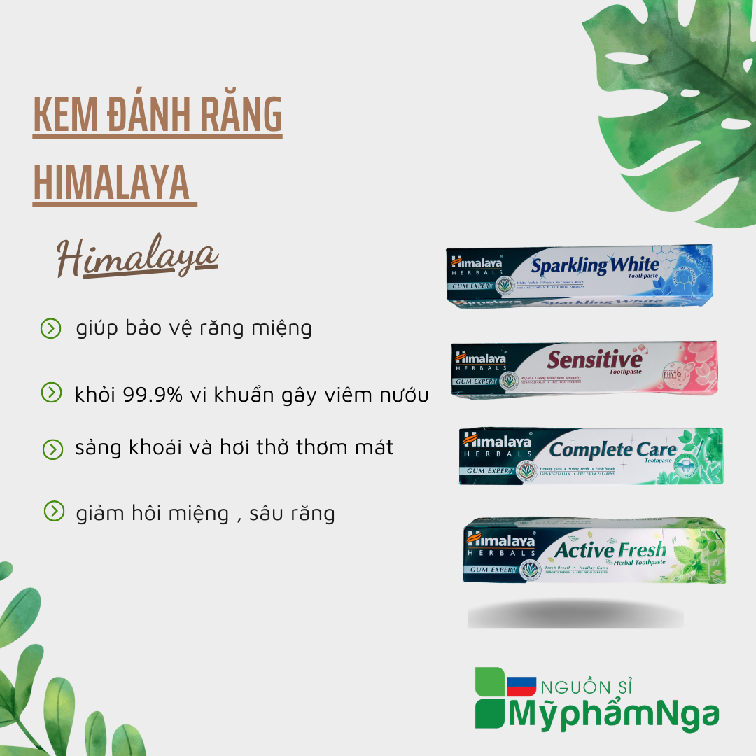 Kem đánh răng Himalaya trắng răng Sparking White