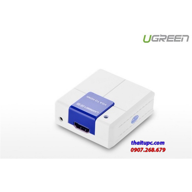 Bộ chuyển đổi vga to hdmi chính hãng ugreen 40224 hỗ trợ full hd