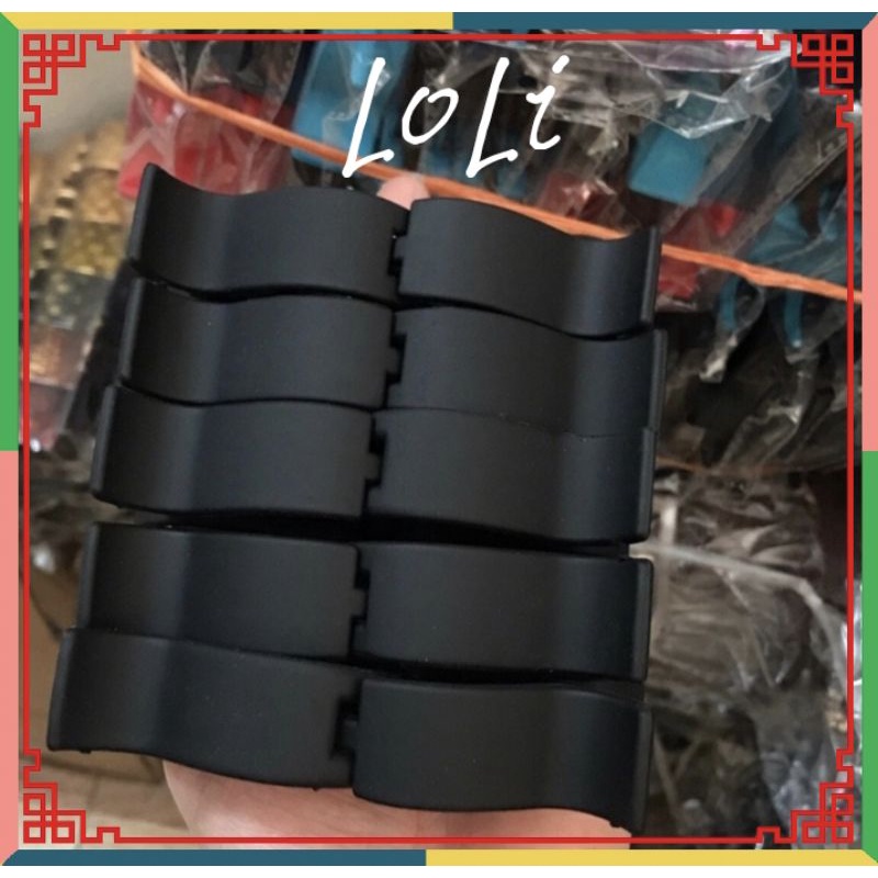 Vỉ 12 kẹp càng cua 3 răng nhựa đen nhám - loli