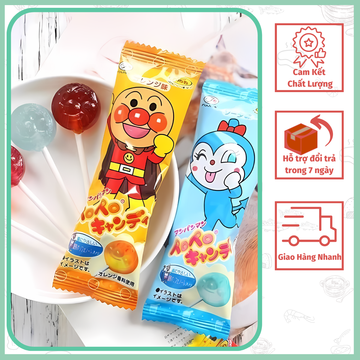 Kẹo mút Anpanman Nhật Bản hình dễ thương