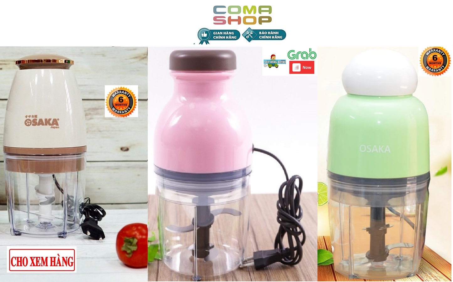 [HCM][1 ĐỔI 1] MÁY XAY OSAKA (XAY THỊT HOA QUẢ XAY CHÁO CHO EM BÉ) CÔNG NGHỆ NHẬT BẢN - BẢO HÀNH 6 THÁNG
