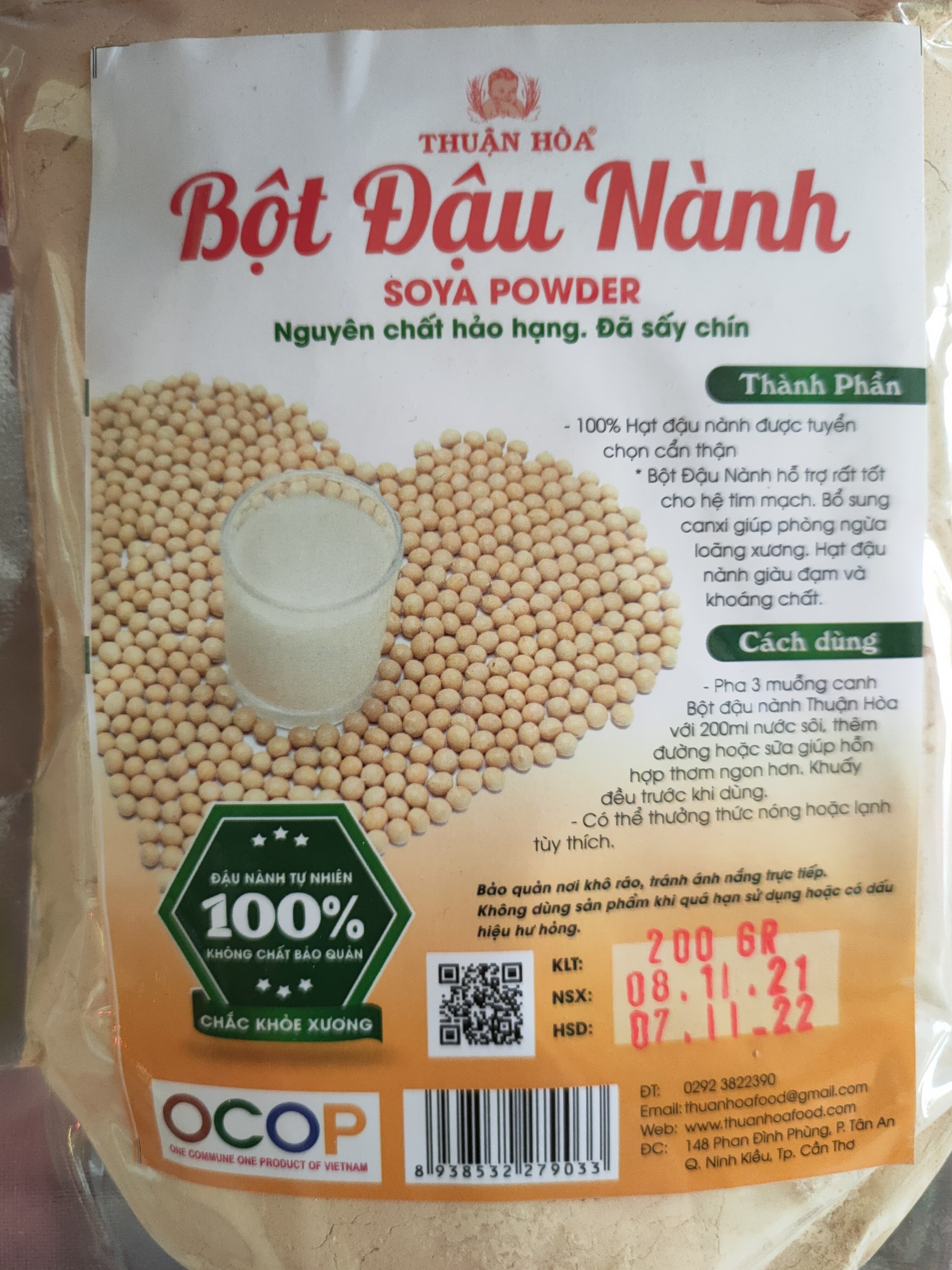 BỘT ĐẬU NÀNH THUẬN HÒA (GÓI 200GR)