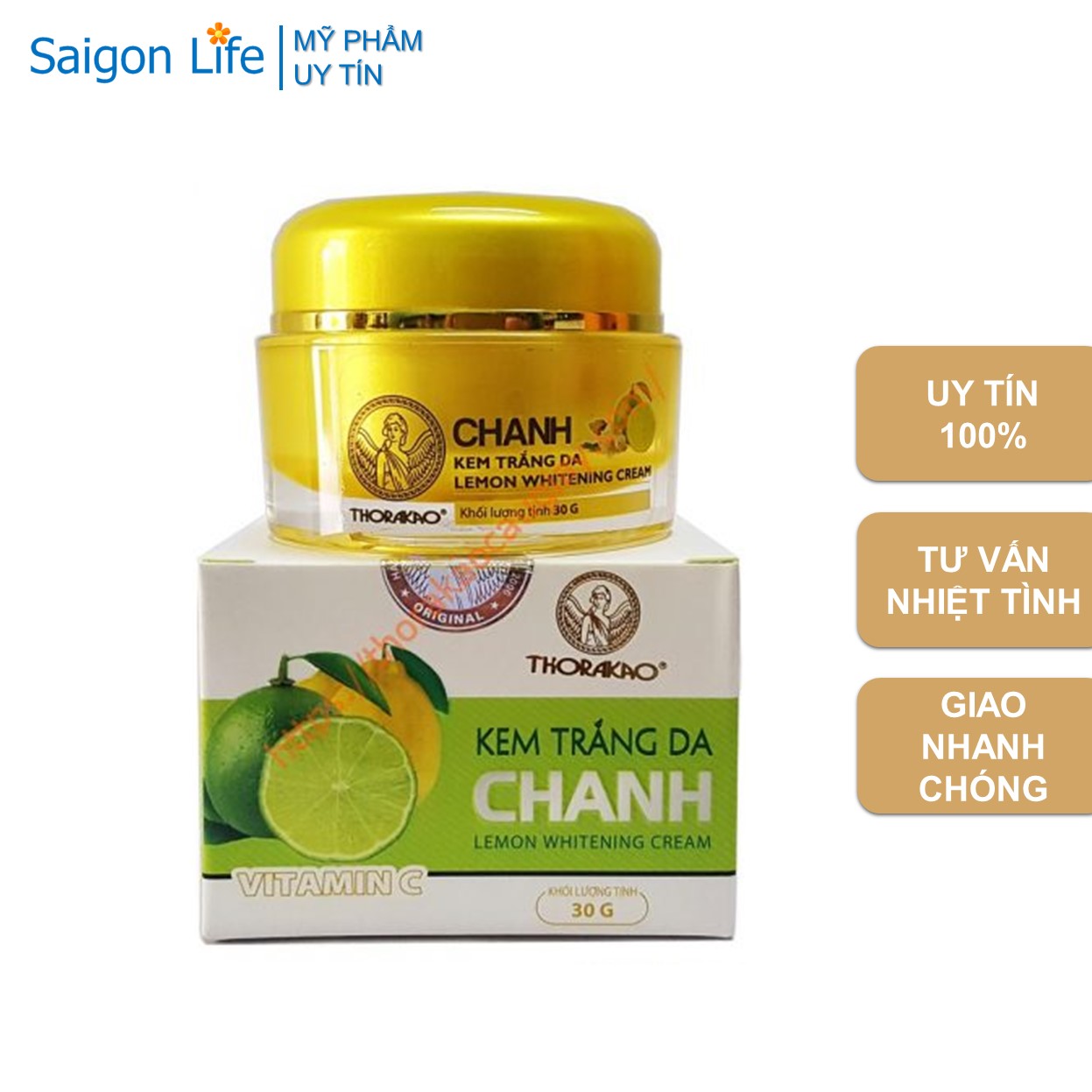 Kem Dưỡng Trắng Da Chanh Thorakao 30g