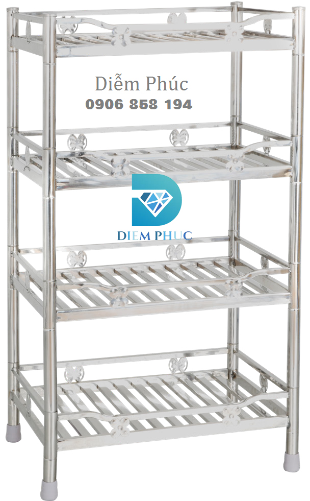 [Hàng Chính Hãng] Kệ Inox 5 Tầng – Kệ Để Bát Đĩa Inox Cao Cấp Chống Vi Khuẩn, Han Gỉ, Bám Bẩn – Kệ Inox Nhà Bếp Lắp Ráp Diễm Phúc