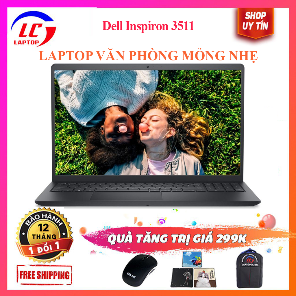 [Trả góp 0%] (MỚI 100%) Dell Inspiron 3511 Laptop Văn Phòng Mạnh Mẽ Năm 2021, i3-1115G4, RAM 4G, SSD 128G, Màn Hình 15.6 Full HD