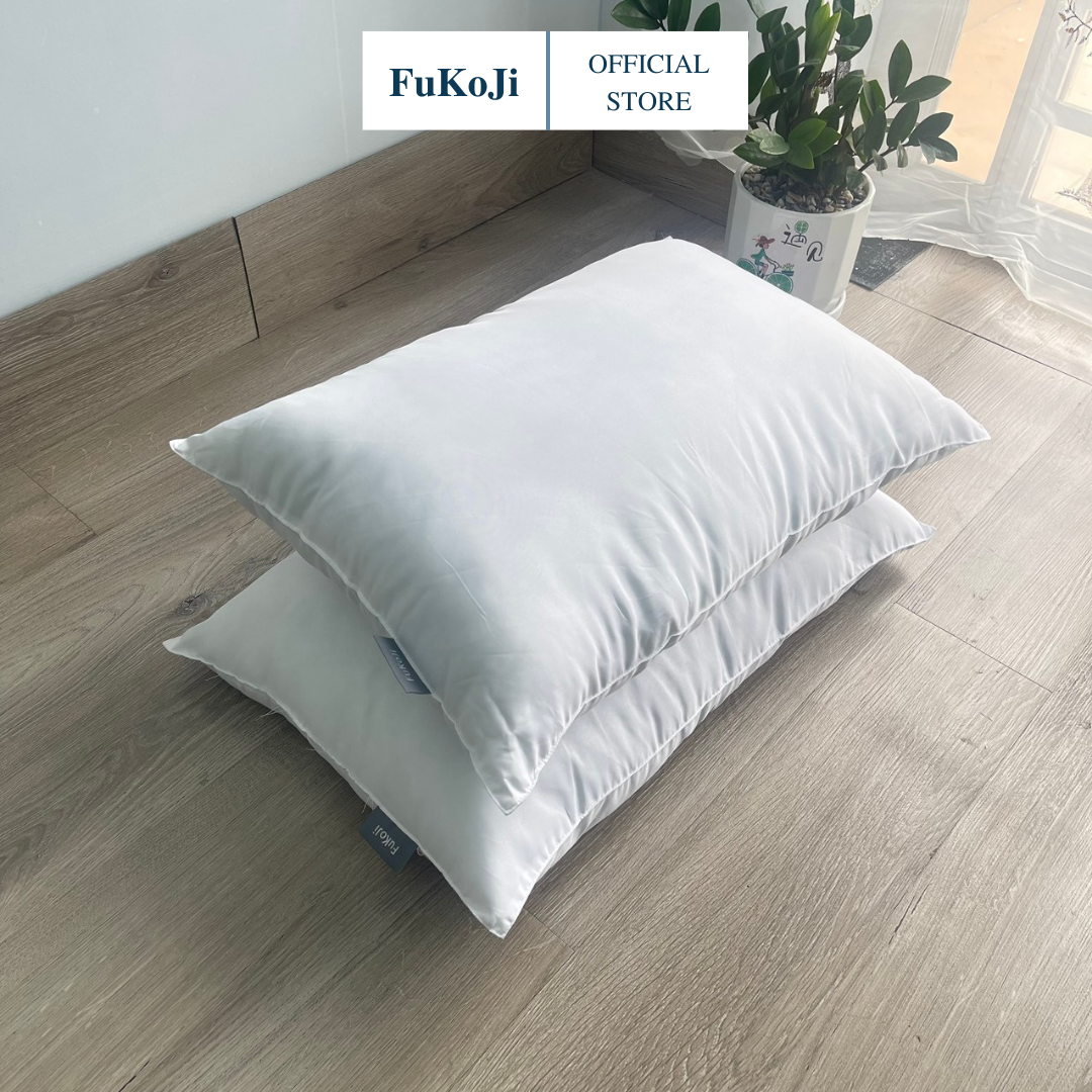 Fukoji combo 2 gối bông sợi microfiber kích thước 45-65cm