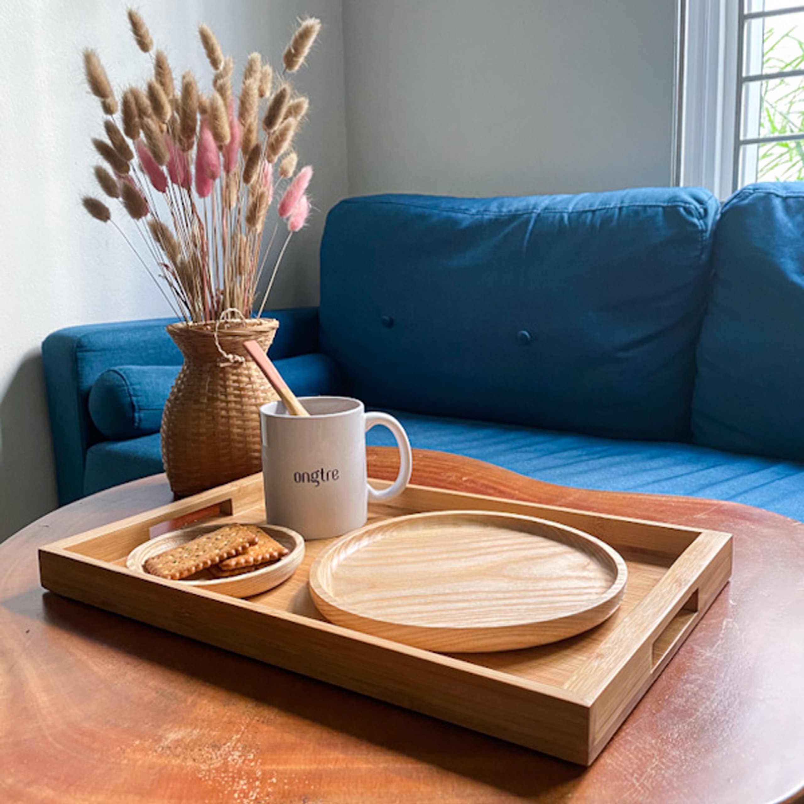 Khay trà tre ONGTRE cao cấp phòng khách, nhà hàng, khách sạn, decor thân thiện môi trường