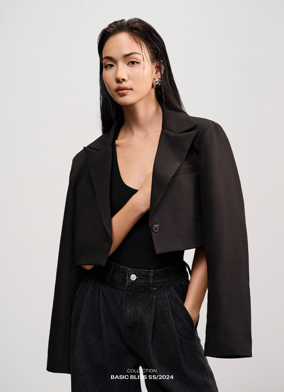 Áo khoác blazer croptop BASIC DYLAN BLAZER