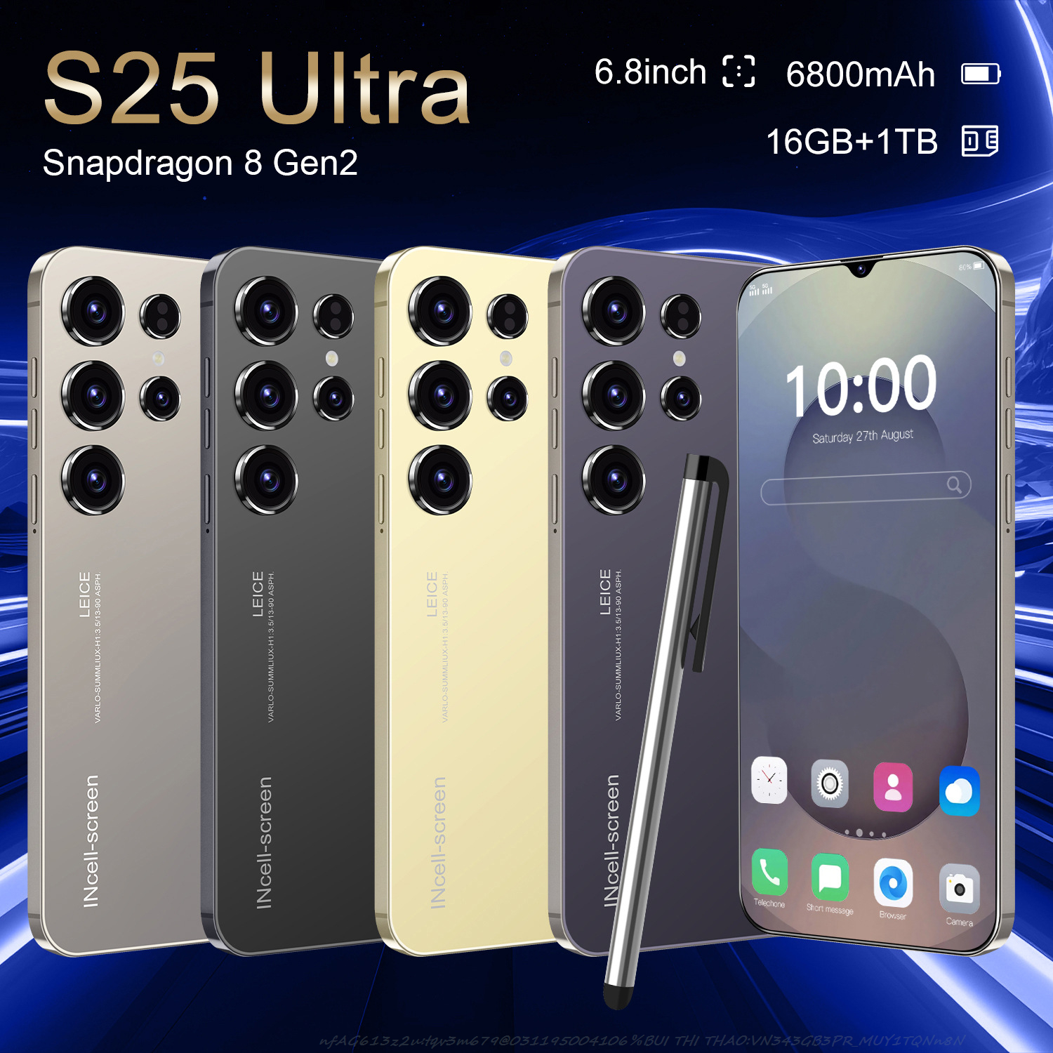 Smartphone S23 Ultra Phone 16+1TB Memory Student Price Phone 108+48Mp Camera Top Strong Configuration Android Genuine Mobilephone