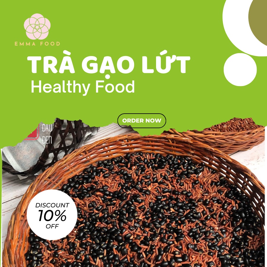 Trà gạo lứt đậu đen đậu đỏ 1kg - emma food
