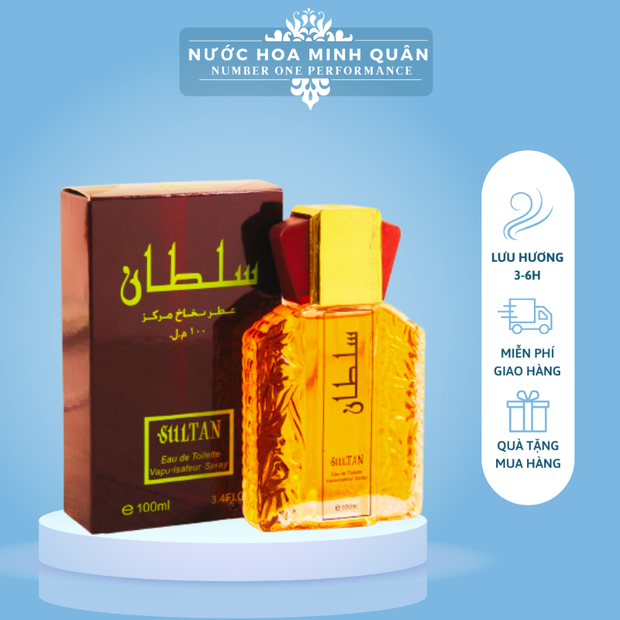 Nước hoa Dubai chính hãng Tinh dầu nước hoa Dubai SULTAN cao cấp -100ml Hương thơm sang trọng