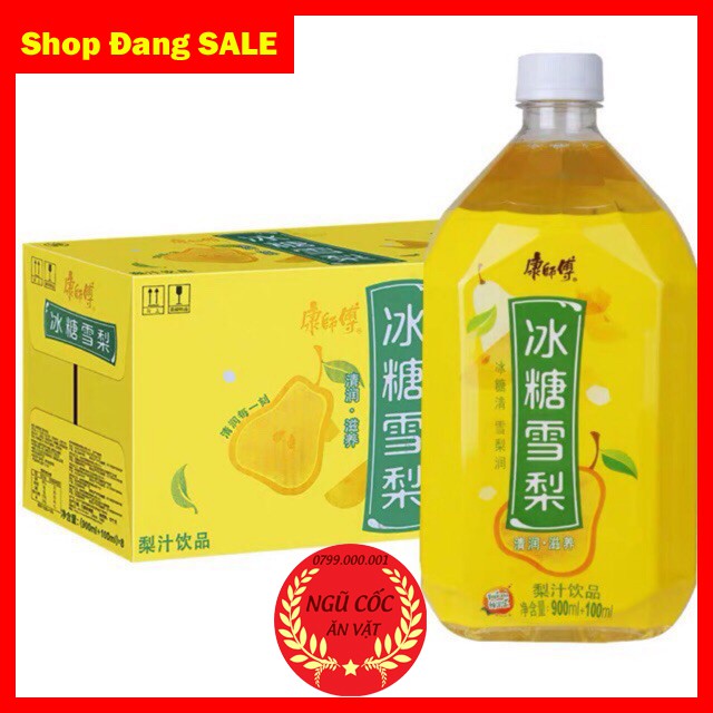 Nước lê - đào siêu ngon - chai 1l