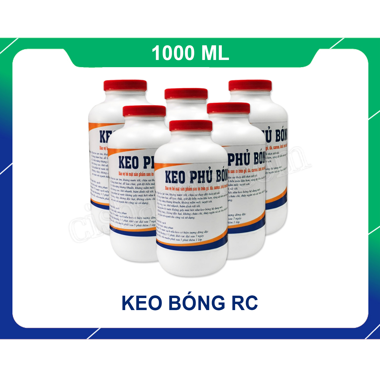 [HCM]Keo Phủ Bóng RC bảo vệ bề mặt sản phẩm sau in- Bình 1 lít