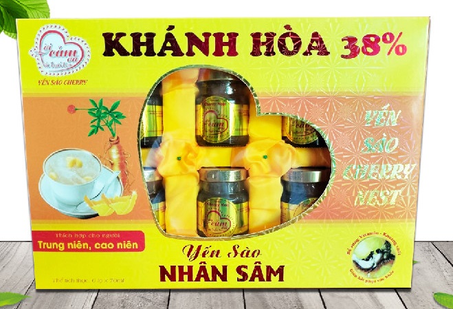 Yến sào cherry nest nhân sâm 38% tổ yến