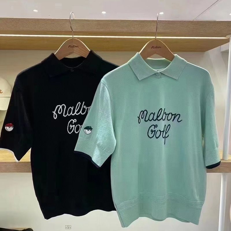 412Chính hãng 2025 nhập khẩu MỚI Malbon 23 Xuân Hè Mới Hàn Quốc Áo Polo Đơn Chính Hãng Quần Áo Golf Nữ Cổ Ngắn Tay Áo T-Shirt Đa Năng