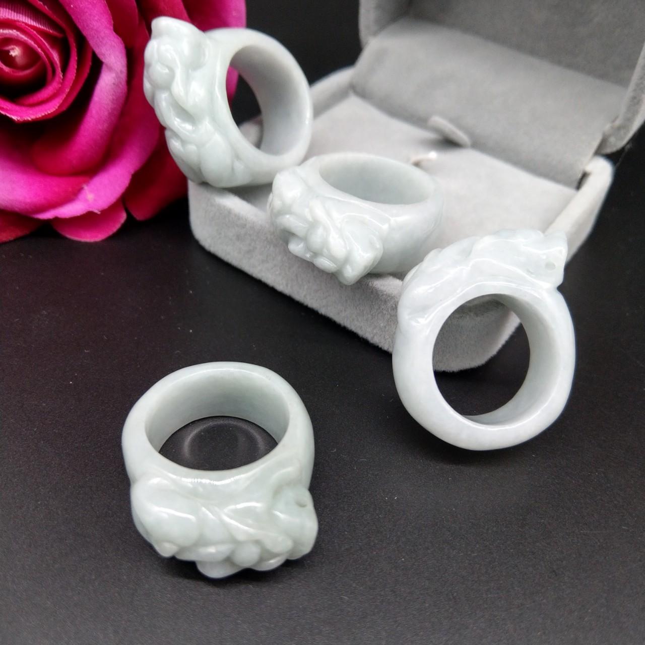 [HCM]Nhẫn phỉ thúy Ngọc Kỳ Lân phong thủy cao cấp