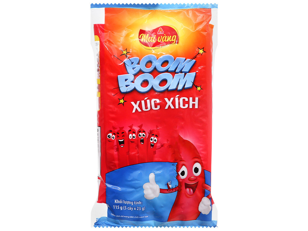 Xúc xích tiệt trùng Boom Boom Vissan gói 100g