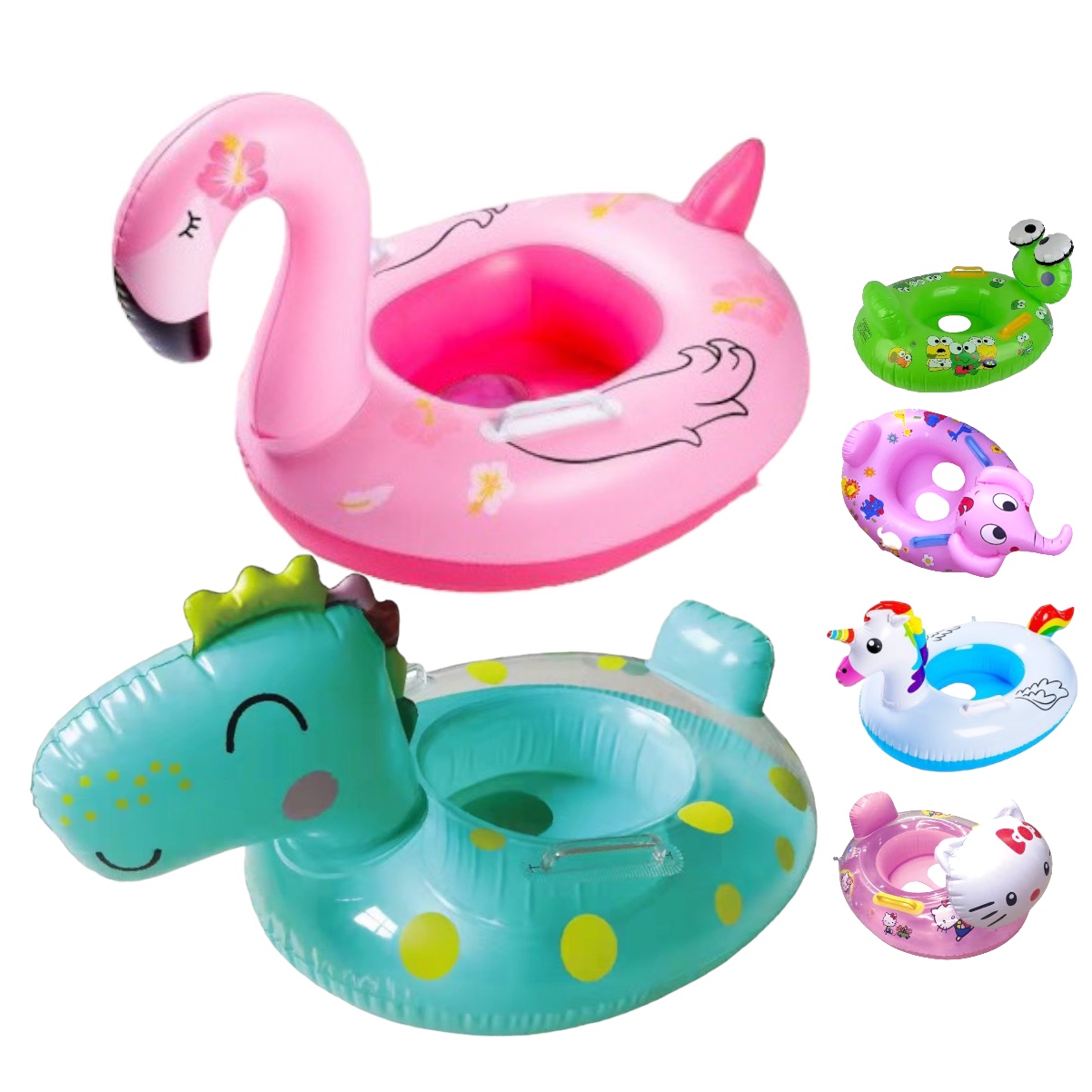 Phao bơi Hình Động vật xỏ chân chống lật hình Thú cho trẻ em