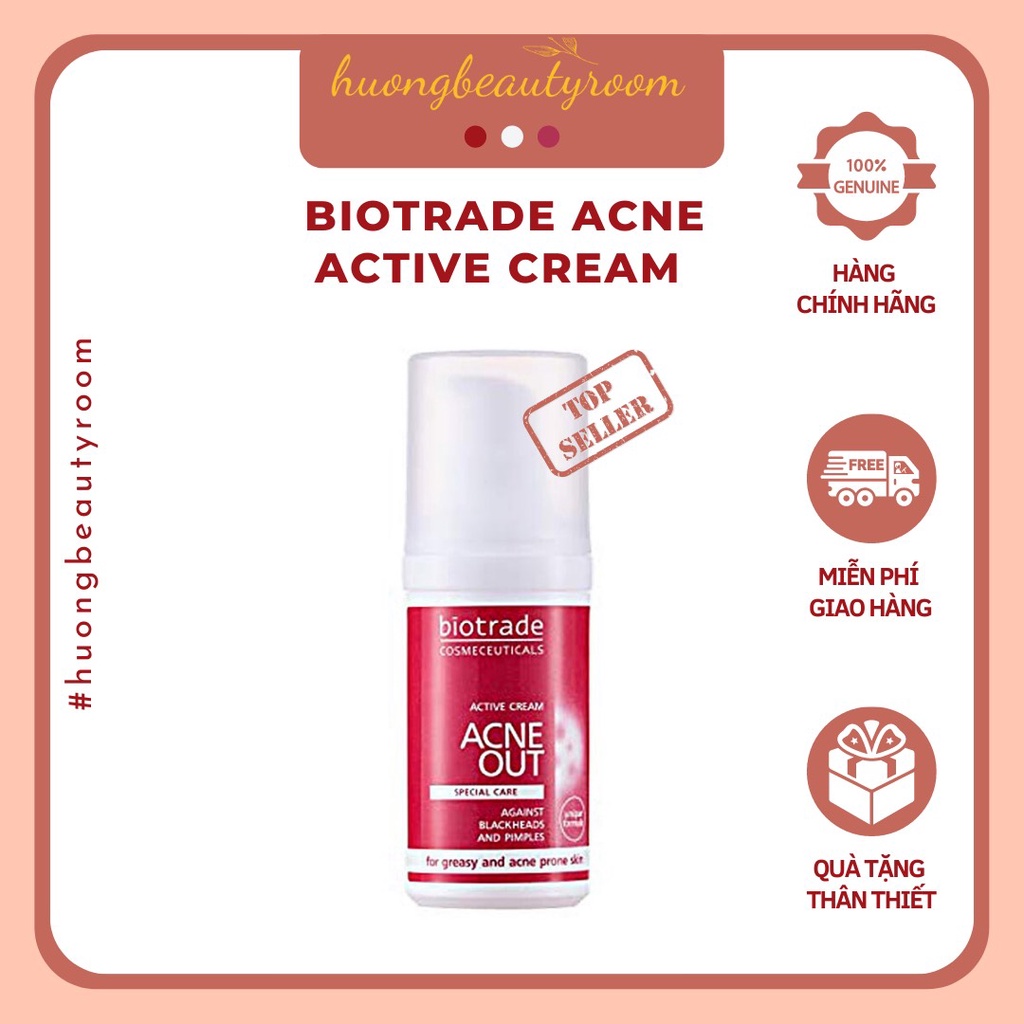 Kem giảm mụn giúp gom khô cồi biotrade acne cream 5ml