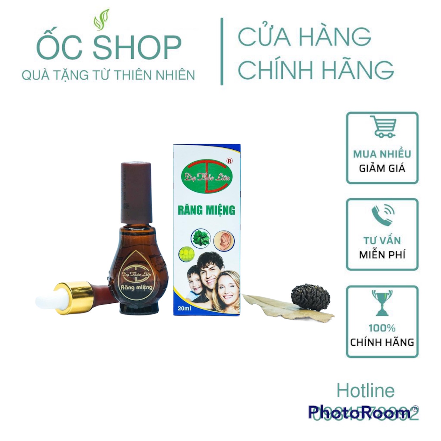 Tinh dầu răng miệng - dạ thảo liên hỗ trợ trị hôi miệng, sâu răng, viêm lợi