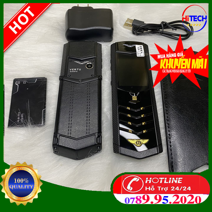 Điên thoai vertu v9 đen full thời trang cao cấp 2 sim 2 sóng