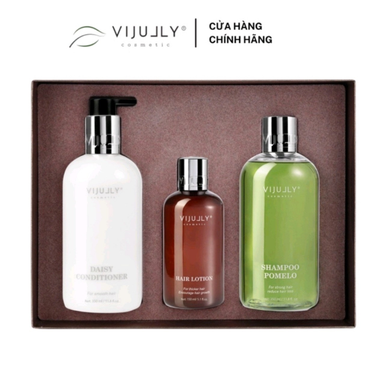 [ Vi Jully ] ComBo Bộ Dầu Gội Xả Xịt Bưởi Vijully - có hộp và túi hàng chuẩn công ty