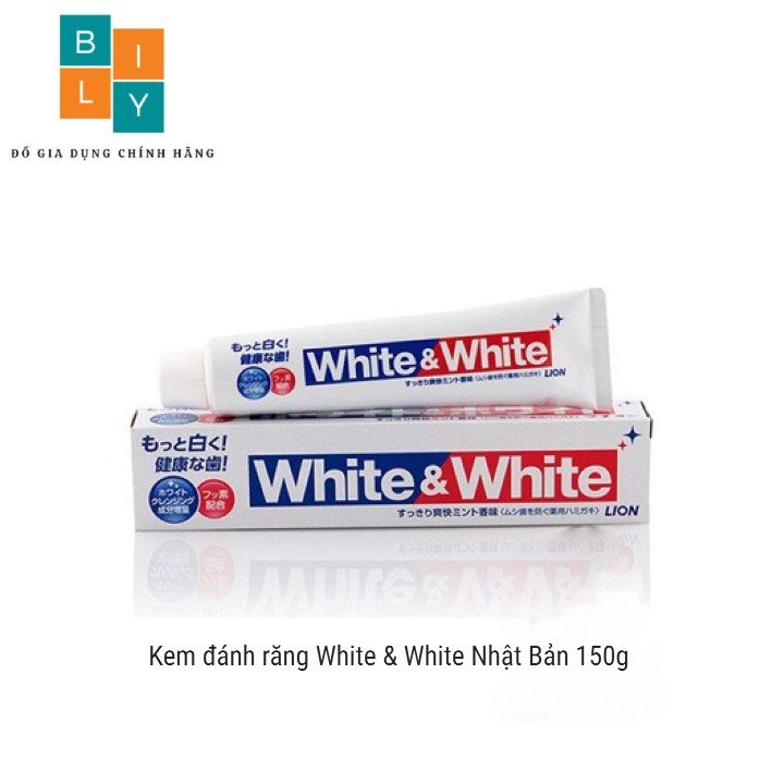 Kem đánh răng White and White Lion Nhật 150g