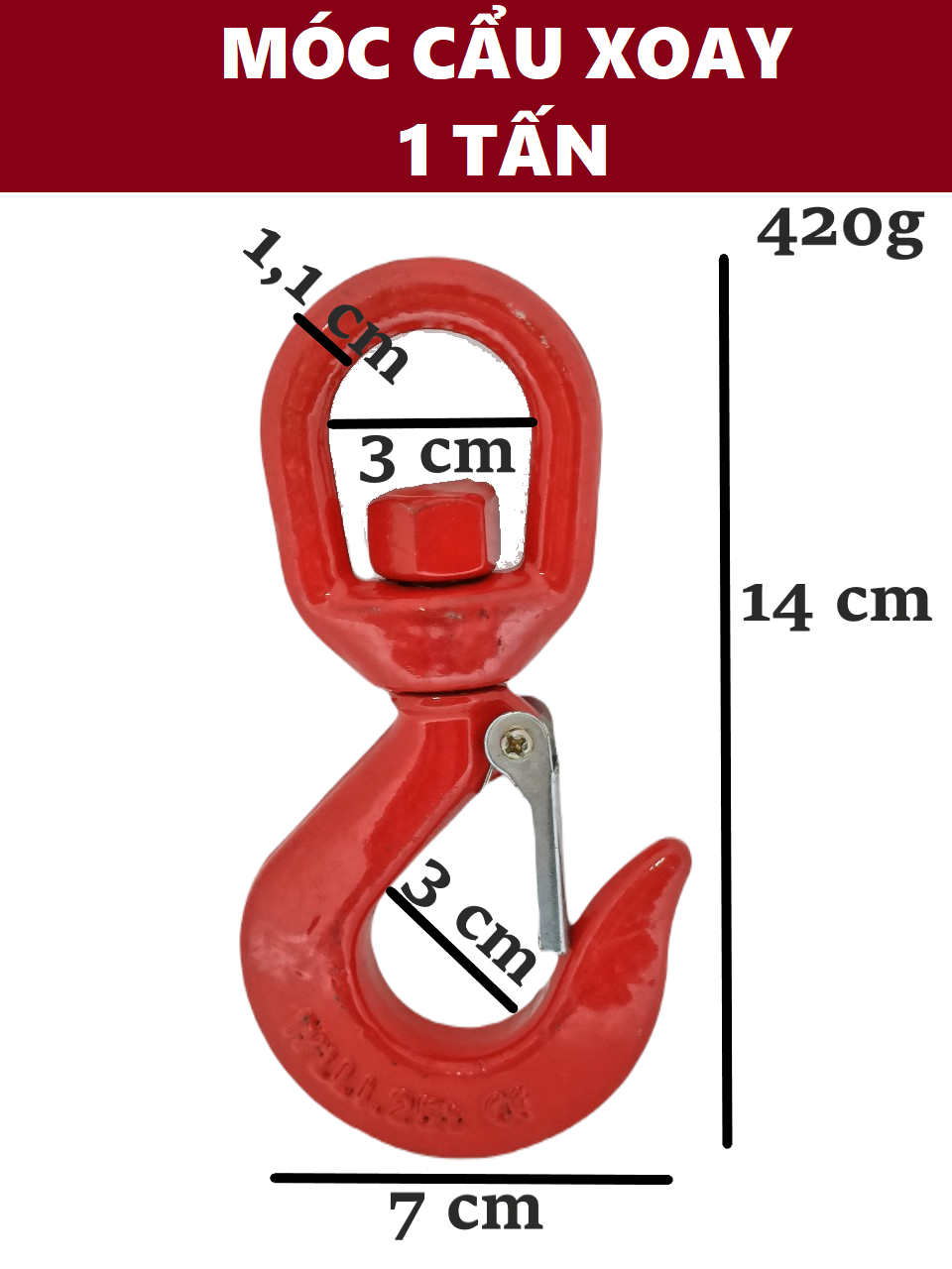 Móc Cẩu Xoay [ 1 tấn ]