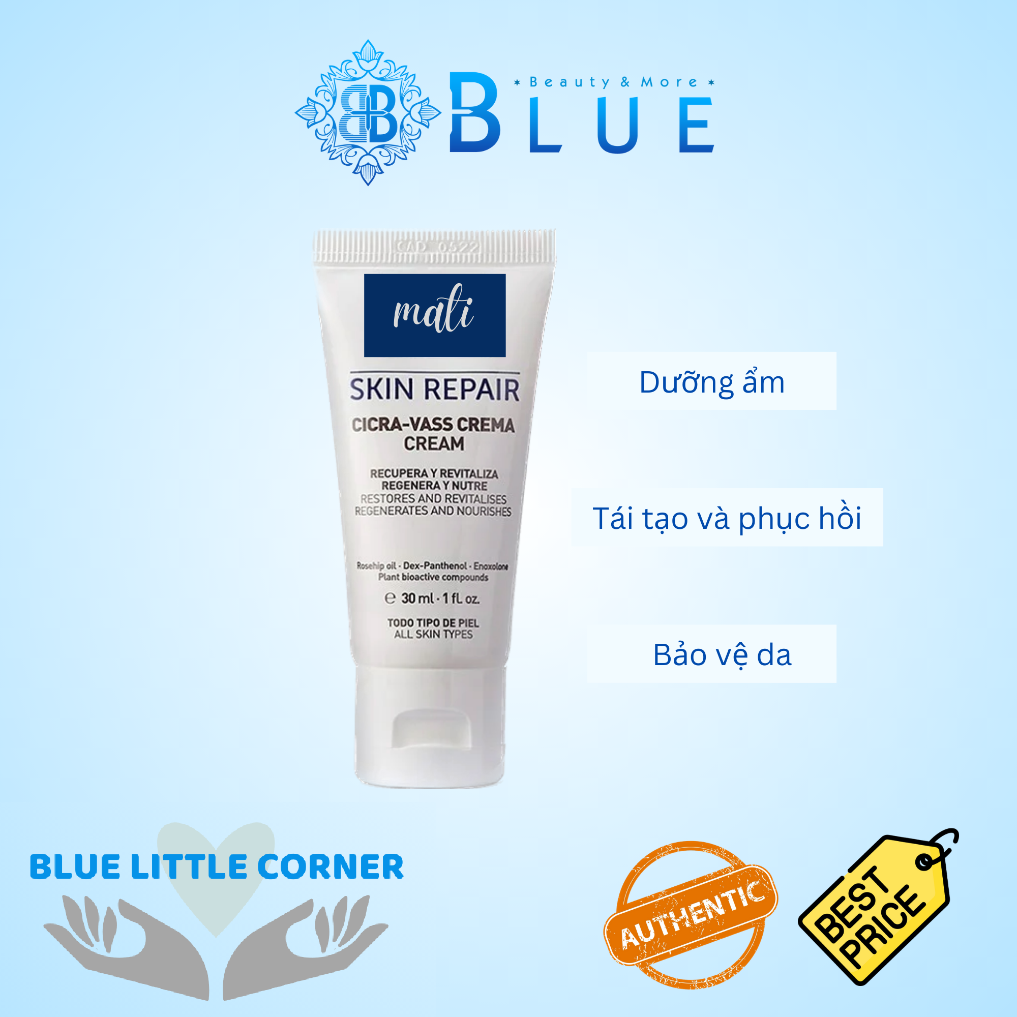 Kem dưỡng B5 phục hồi Martiderm Cicra Vass