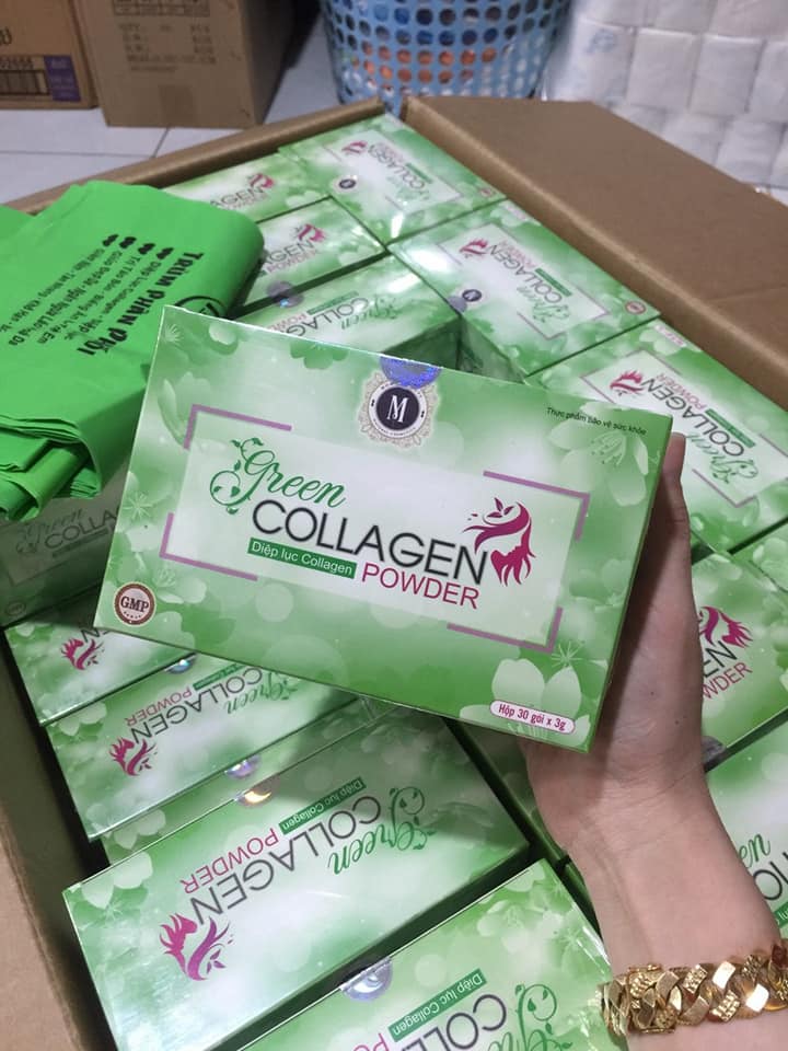 Diệp Lục Collagen hộp 30 gói Chính Hãng