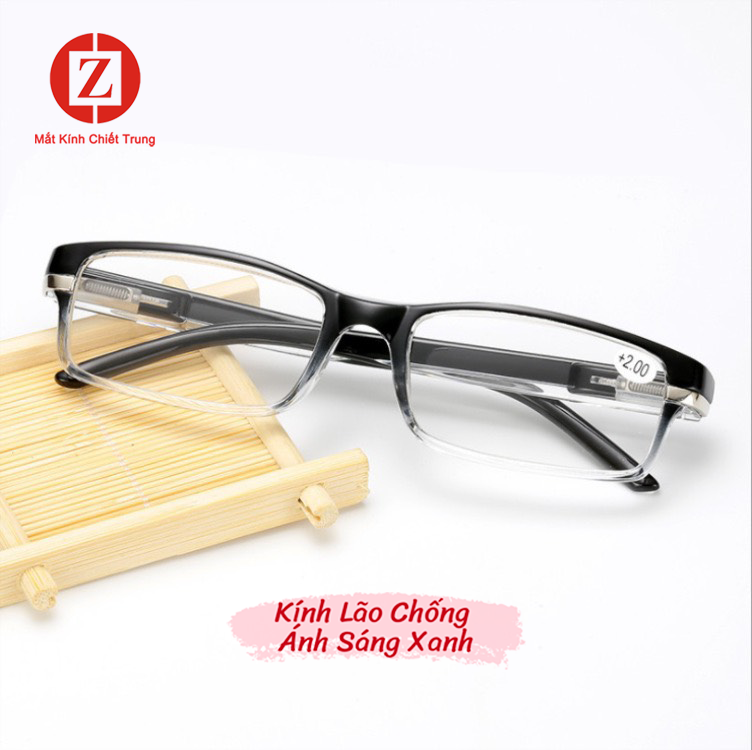 Kính đọc báokính lão cho nam nữ chống ánh sáng xanhhàng nhập khẩu Nhật Bản gọng vuông bằng nhựa thông siêu bền gọng có thể bẻ ra ngoài vừa với mọi khuôn mặt T020