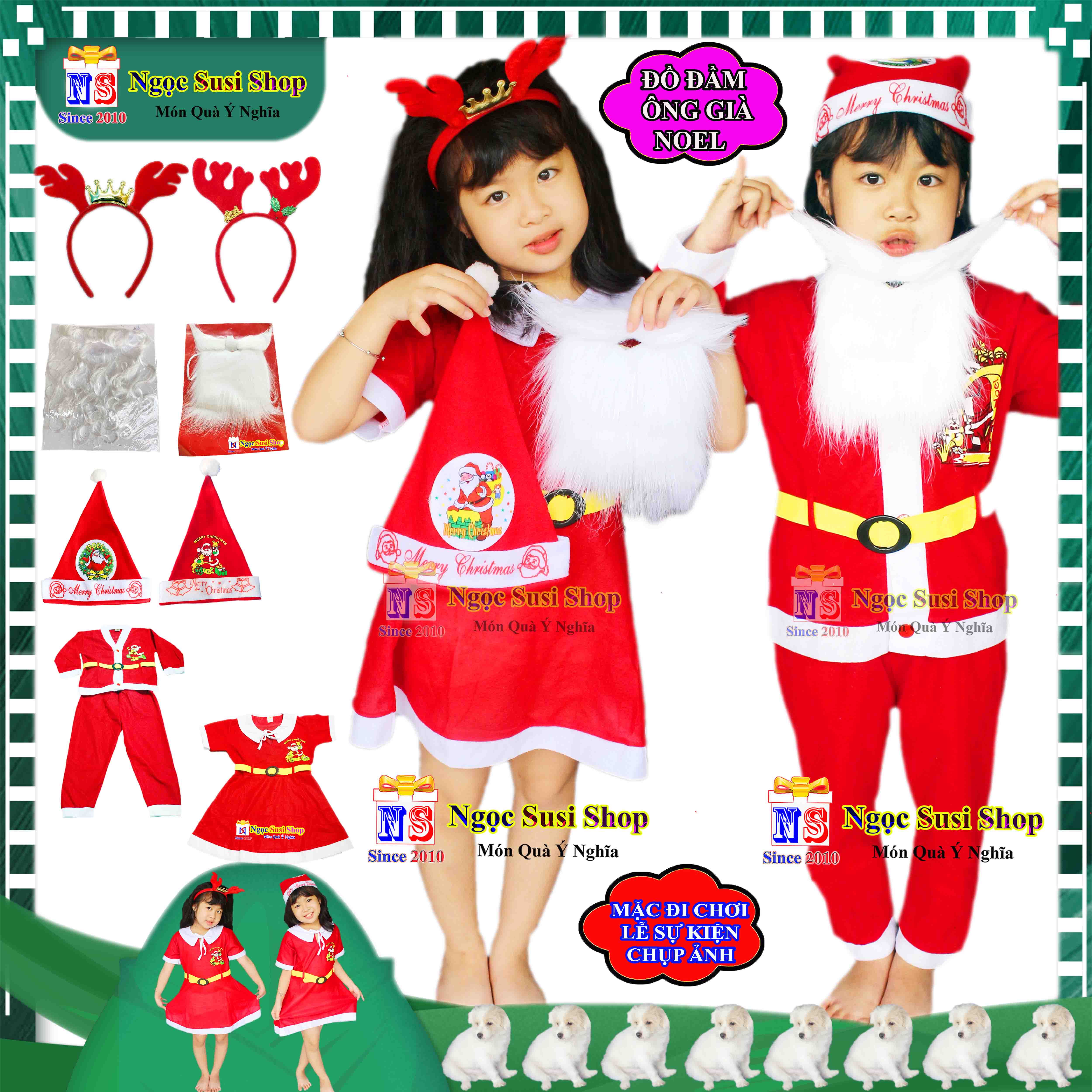 [GIAO SIÊU NHANH] BỘ ĐỒ ÔNG GIÀ NOEL CHO BÉ TRAI ĐẦM BÉ GÁI TỪ 1 - 10 TUỔI CHẤT VẢI NỈ - QUẦN ÁO NOEL GIÁNG SINH [ BÁN LẺ GIÁ SỈ]