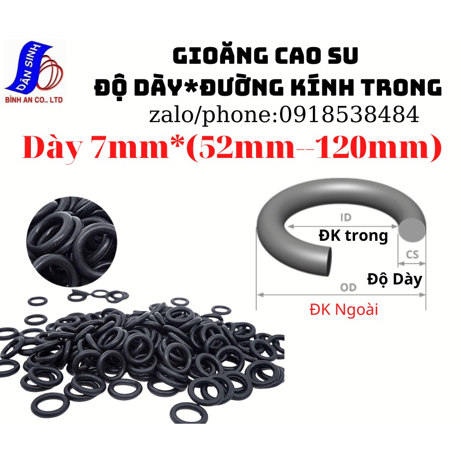 Dày 7mm * gioăng cao su nbr70