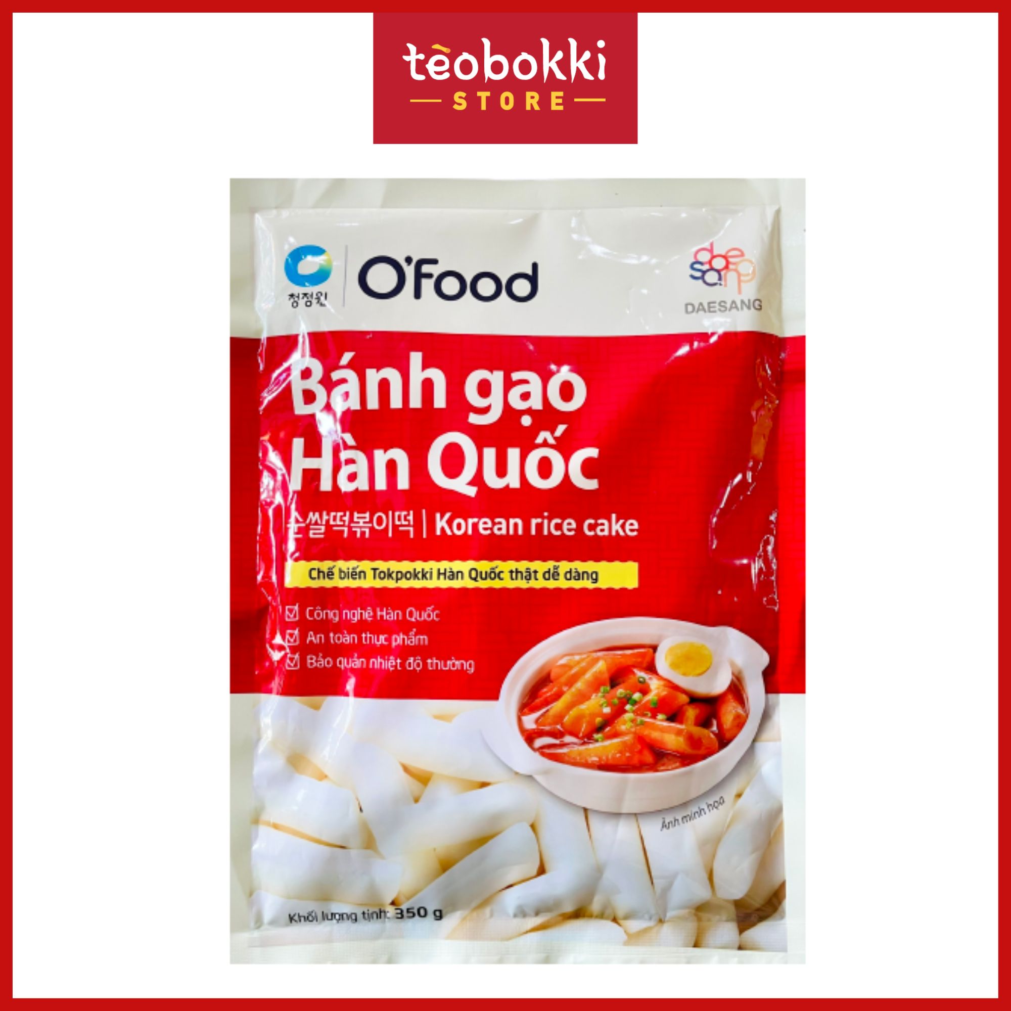 Bánh gạo Hàn Quốc Ofood 350g (không gia vị)