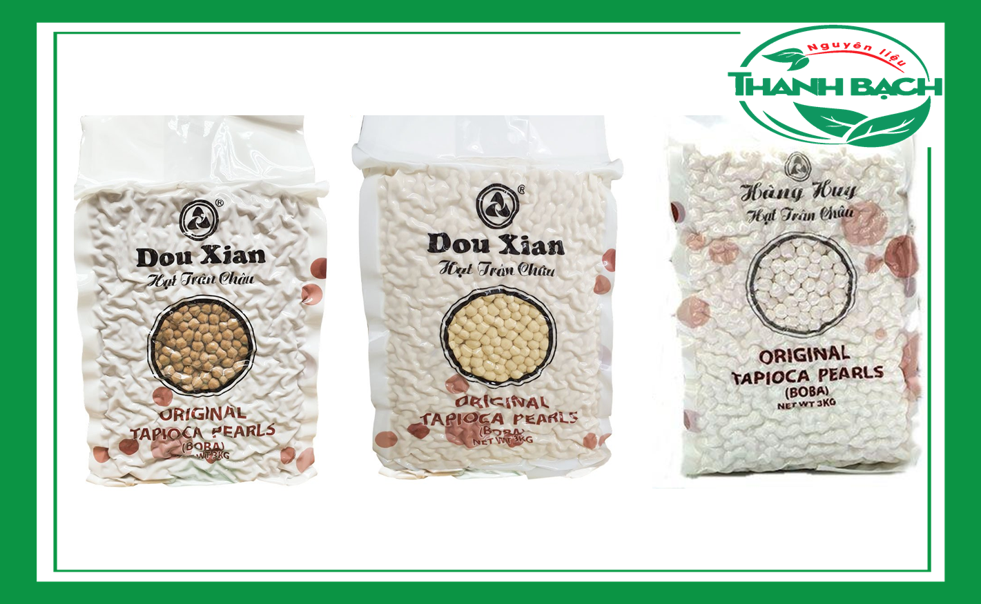 Trân Châu Dou xian Hàng Huy 3 kg ( đủ mùi, đủ size )