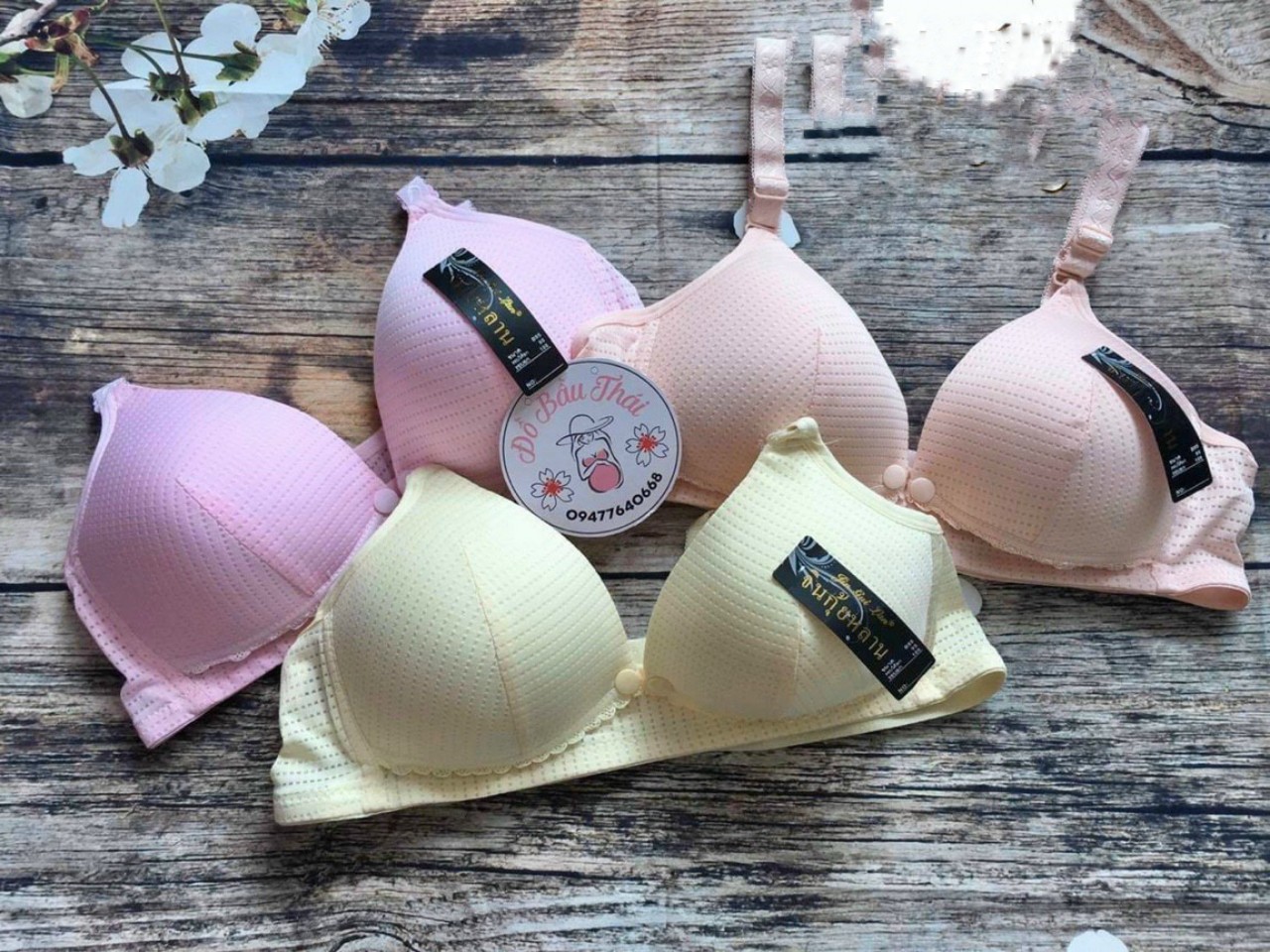 Áo lót cho con bú ,Set 2 áo lót thái lan thông hơi có cúc mở tiện lợi