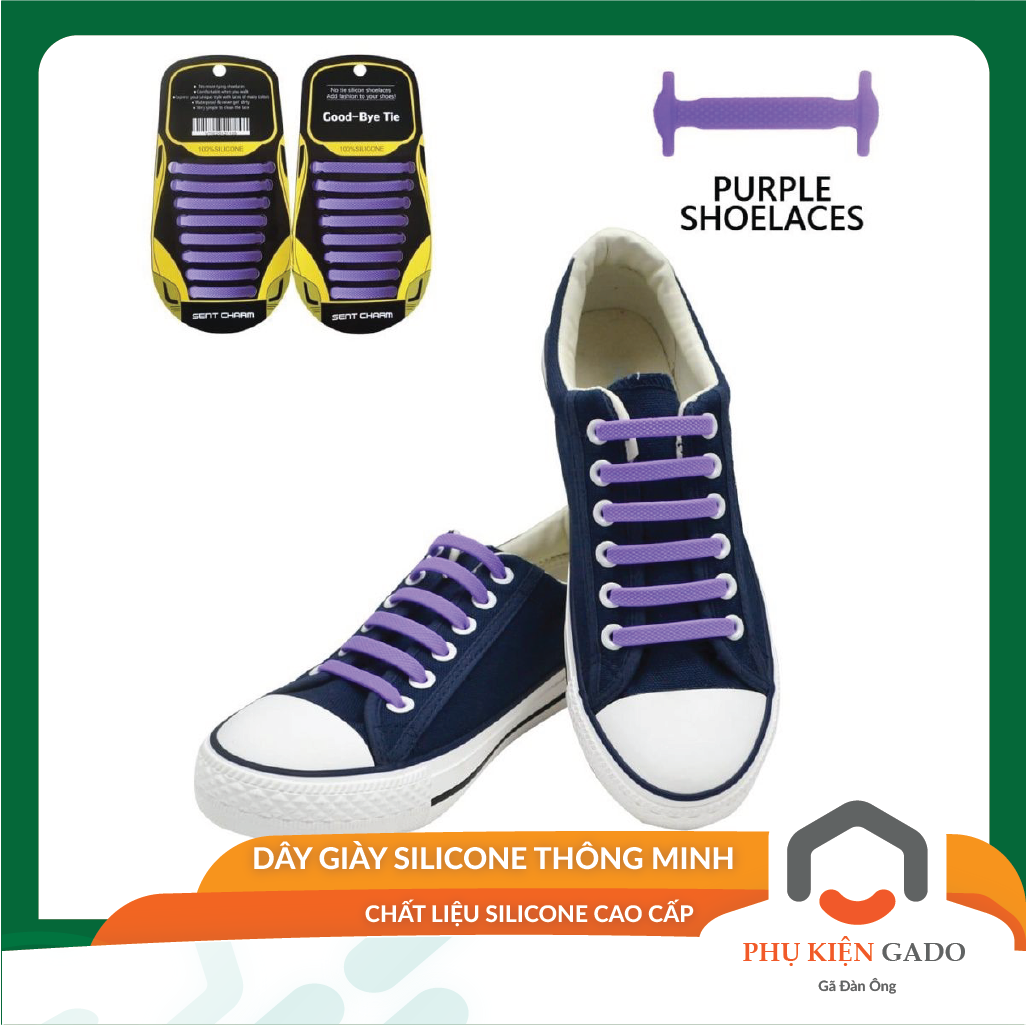 Dây giày thông minh GOODMICE bộ 16 dây giày silicon đàn hồi freesize
