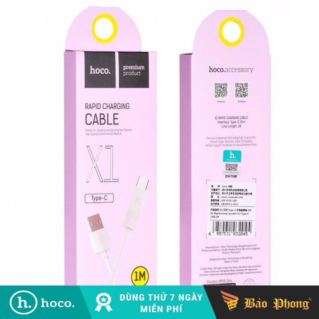 Dây cáp sạc chân typec / micro / iphone hoco x1