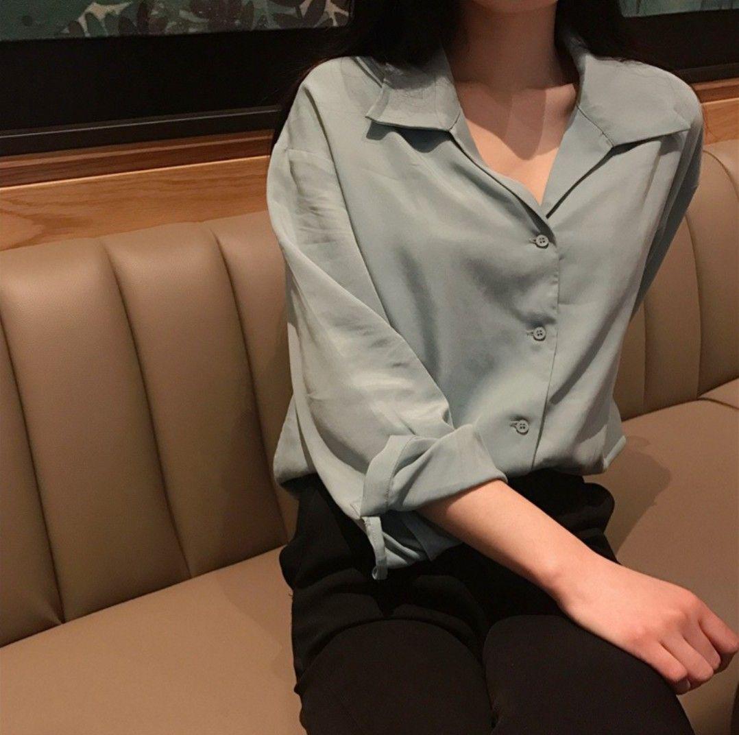 Áo sơ mi tay dài phom rộng ulzzang 11316-4