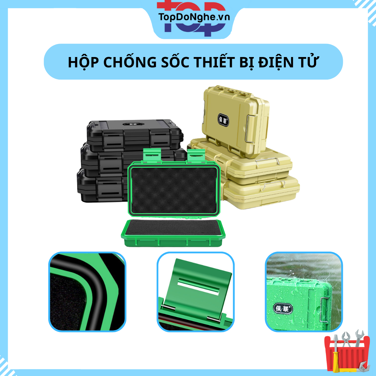 Hộp Đựng Dụng Cụ Điện Tử Đồ Nghề Chống Sốc Chống Nước Baolian