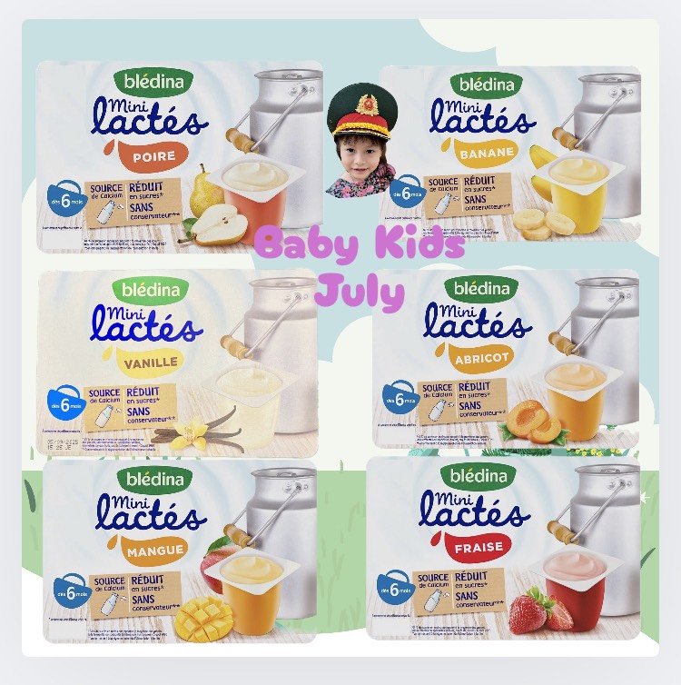 Sữa Chua nguội Bledina Pháp nhiều vị Vỉ 6 Hộp Date mới