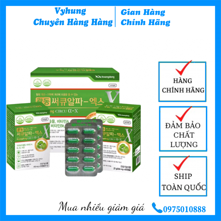 Viên uống bổ não kwangdong circu hộp 120 viên của hàn quốc