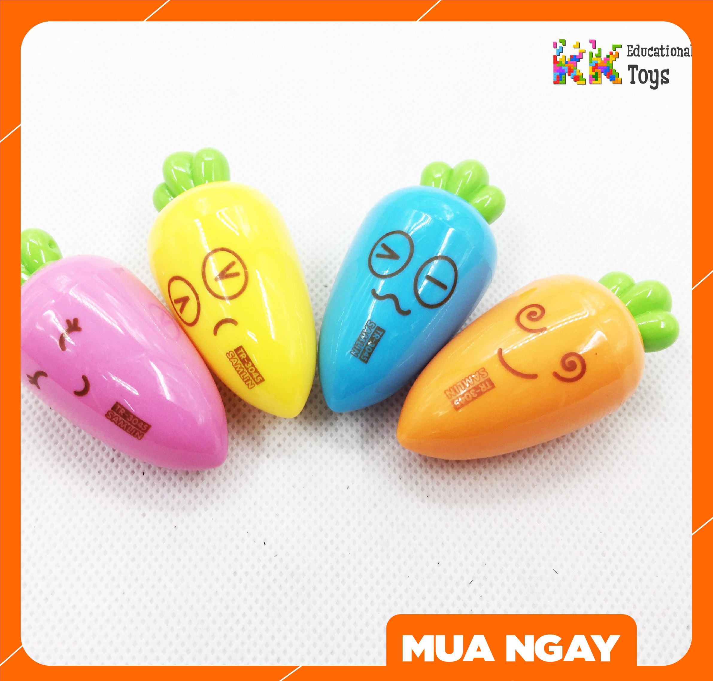 Đồ dùng học tập: Gọt/chuốt bút chì hình cà rốt mini nhiều màu dễ thương - KKstore